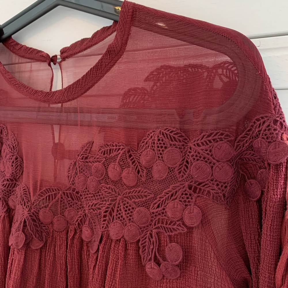 CHLOÉ Guipure Lace-trimmed Silk-mousseline Blouse - Picture 6 of 15